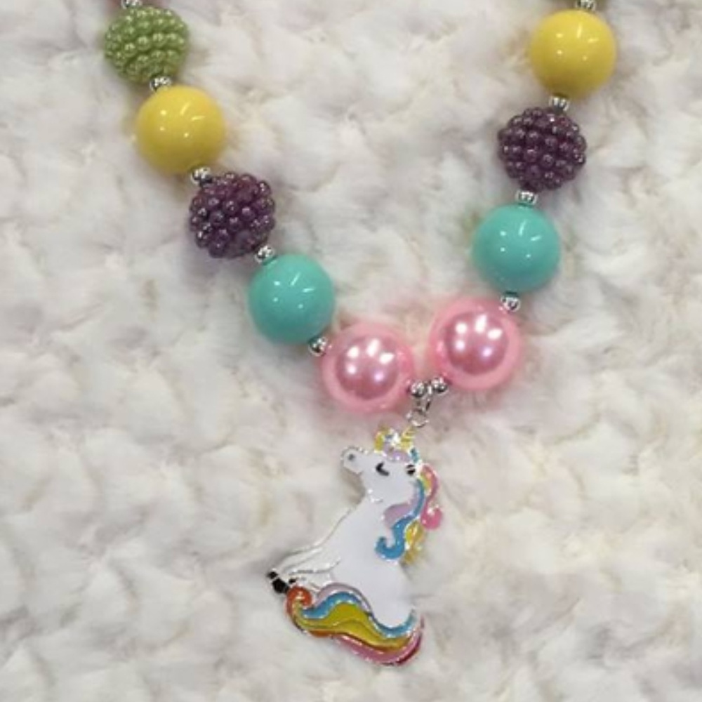 Unicorn Gumball GIrls Necklace